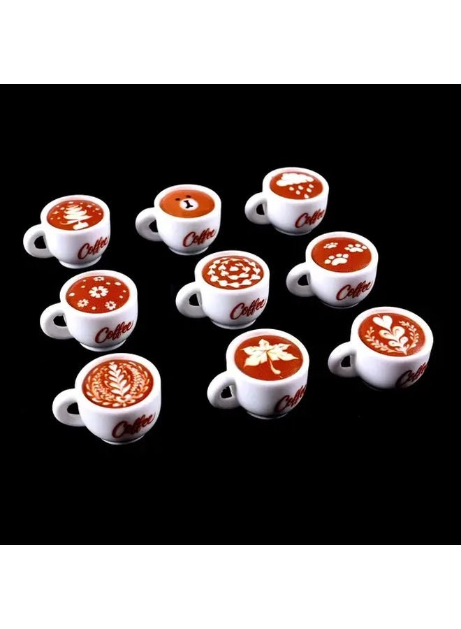 9PCS Simulation Coffee Cup Set Miniature DIY Accessories Decoration - Image 3